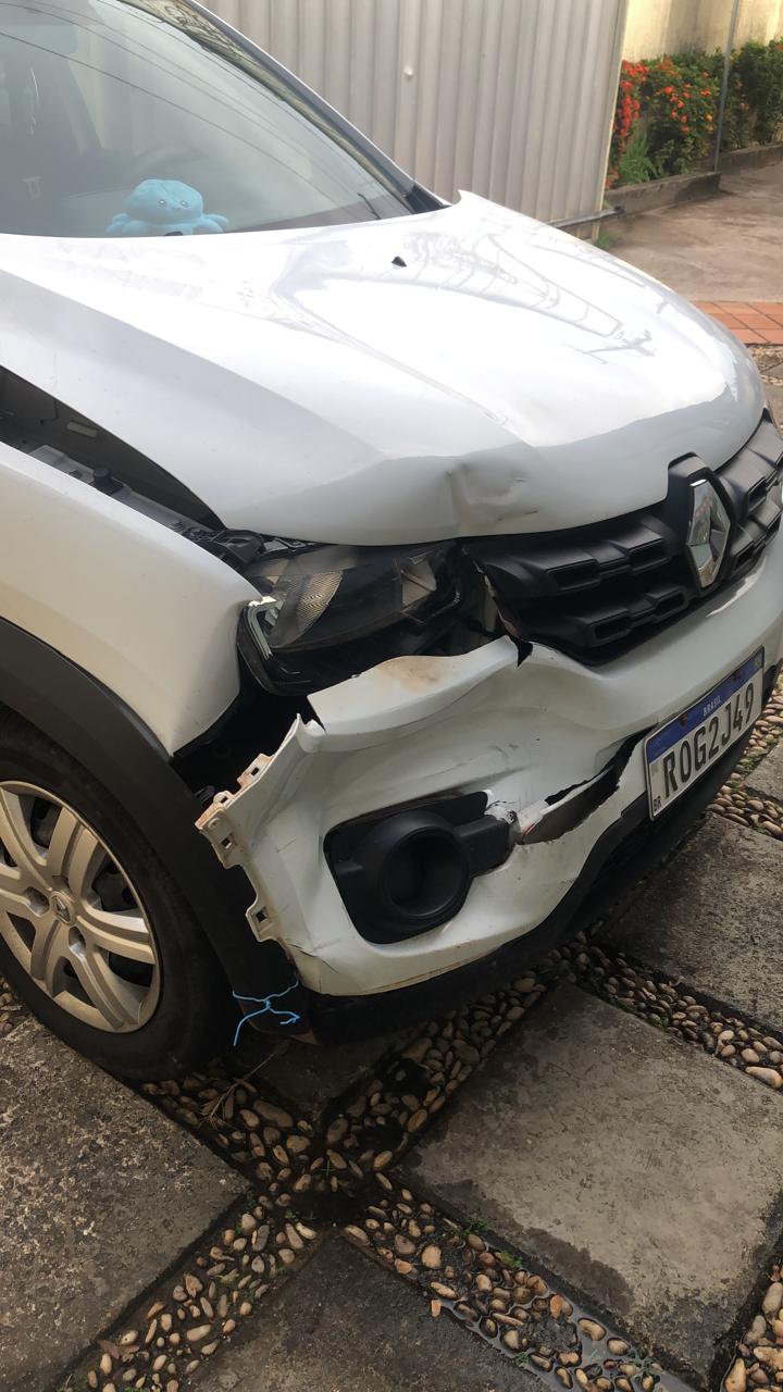 Antes — danos na dianteira